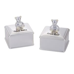 NIB C.R.Gibson Silver Plated First Tooth & Curl Set